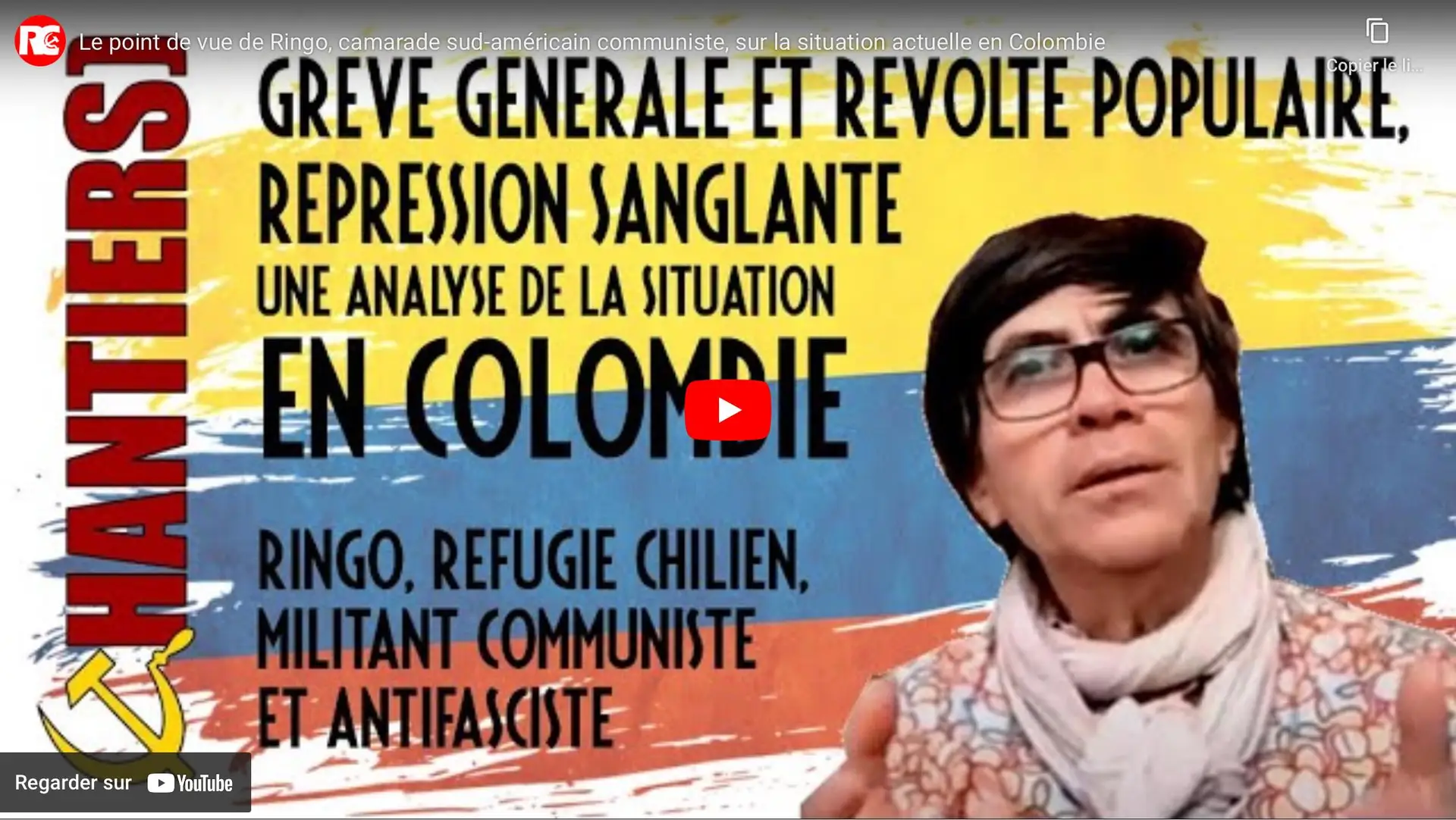 Miniature Vidéo Chantiers - Grève générale et révolte populaire, répression sanglante.